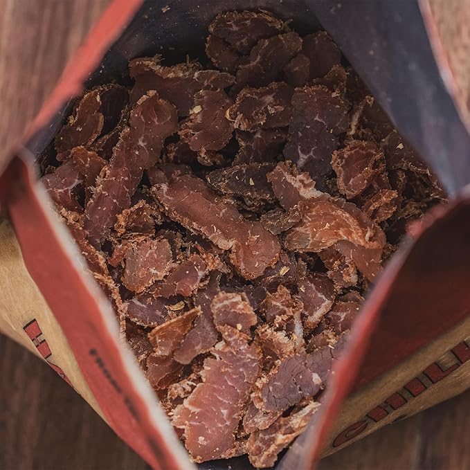 Biltong Depot Smoky Mesquite Biltong Slices - 1lb (16oz) | Air-Dried Beef Jerky Snack | High Protein | Paleo and Keto friendly | Zero Sugar | Gluten Free | No Artificial Preservatives | No MSG