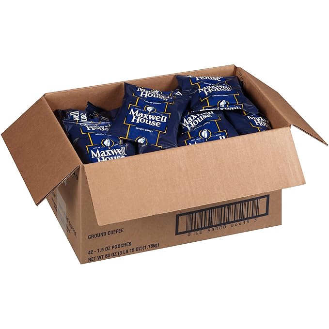 Maxwell House Ground Coffee (42 ct Pack 1.5 oz Packets)