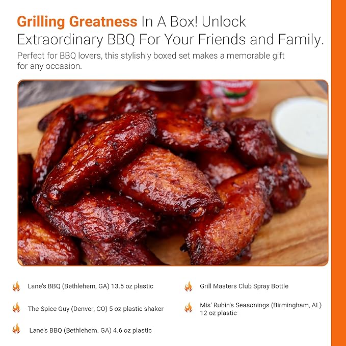 Grill Masters Club Chillin &amp Grillin BBQ Box | Premium BBQ Spices Sauces and Seasoning for the Ultimate Grill Master | Essential for Cooking Grilling and Smoking | Perfect Grill Gift for Men &a