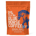 Blue Horse 'Gentle Giant' Hawaiian Roast Arabica Whole Beans Blend (20% Kona) Medium Roast 2.2 Lbs (35 oz) Farm-Fresh Arabica Coffee Smooth &amp Bold Flavor with Rich Aroma