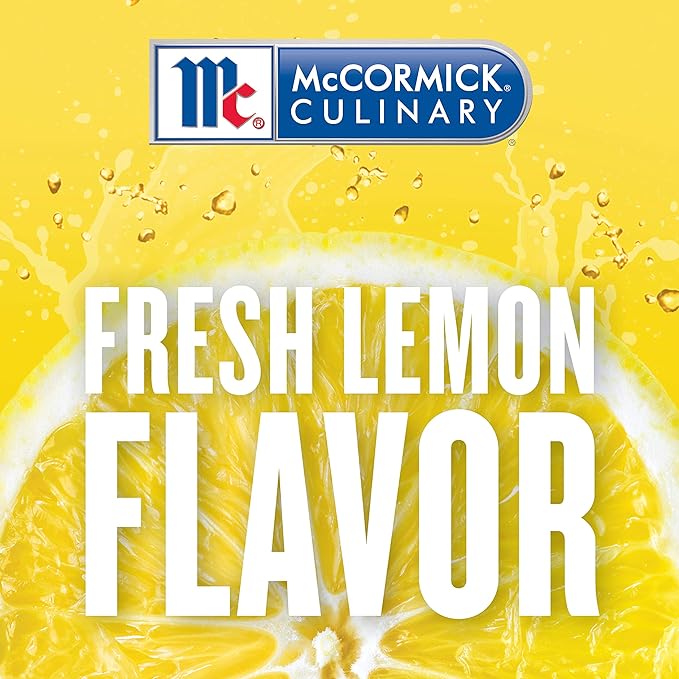 McCormick Culinary Pure Lemon Extract 16 fl oz - One 16 Fluid Ounce Bottle of Lemon Flavoring Extract Great for Subtle Lemony Flavors to Glazes and Fillings Such as Mousses and Custards