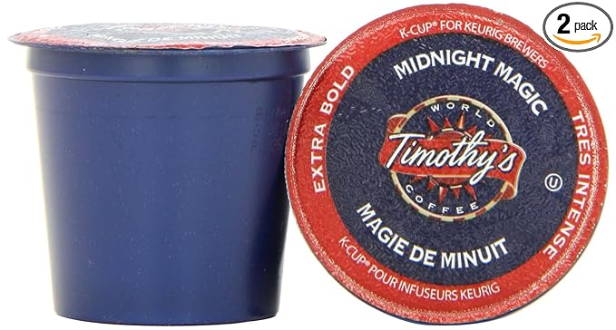 Timothy's World Coffee Midnight Magic K-Cup Portion Pack for Keurig K-Cup Brewers 24-Count (Pack of 2)