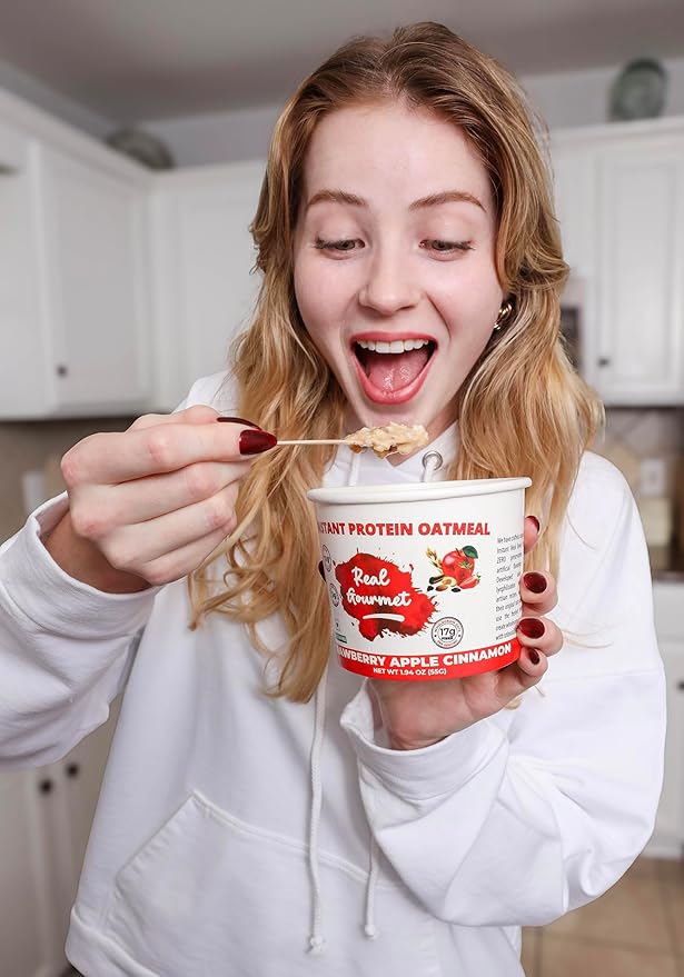 Real Milk &amp Cream Protein Oatmeal (18 count). Sold in 9000+ stores &amp more than 100k cups every month. Made with real milk &amp cream — never whey which is a highly processed industrial bypr