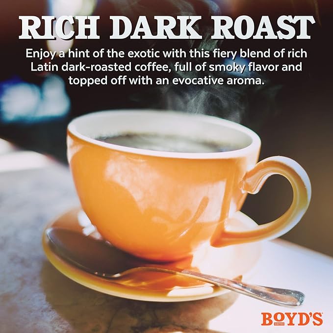 Boyd's Organic Red Wagon Coffee Dark Roast 12 Count (Pack of 6)