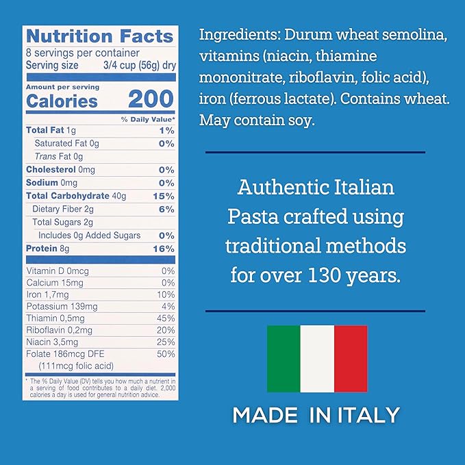 De Cecco Rotelle No. 54 Pasta 16 Oz (Pack of 5) Authentic Slow Dried Made with Durum Wheat Versatile Pasta for Sauces &amp Recipes Made in Italy