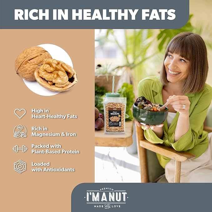 Premium Raw Chopped Walnuts 48oz (3 lb) - 100% Natural No-PPO Non-GMO Batch-Tested Gluten &amp Peanut Free Kosher Small Batch Quality