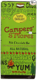 Seattle Chocolates Bar Campers' S'mores 2.5-Ounce (Pack of 12)