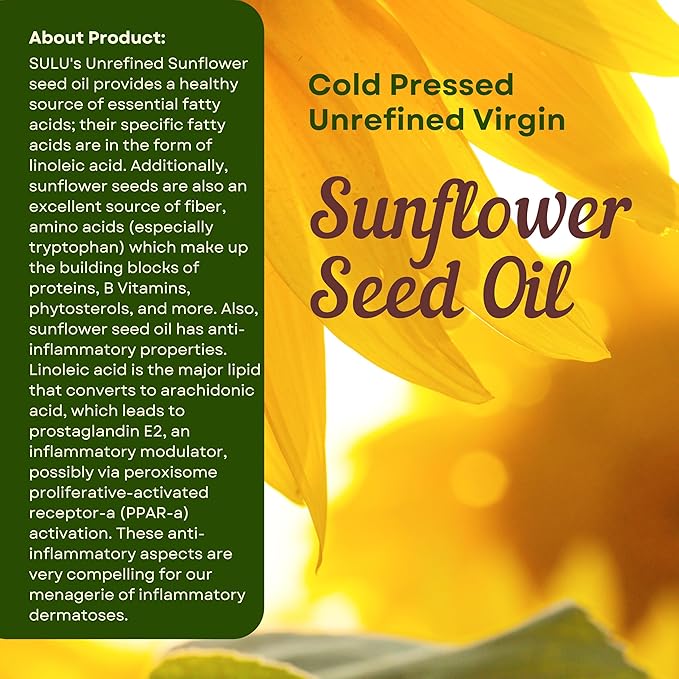 100% Pure Certified Organic Extra Virgin High Oleic Sunflower Oil- 1 Gallon/128 fluid ounces