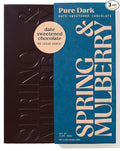 Spring &amp Mulberry Dark Chocolate Bars – Healthy Chocolate Date-Sweetened - Pure Dark 3 Pack