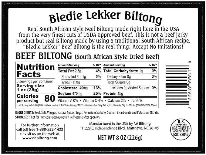 Bledie Lekker® Biltong Droewors Bundle (8oz + 8oz) real South African style