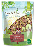 Food to Live Organic Raw Pistachios No Shell 4 Pounds – Non-GMO Unsalted and Unroasted Kernels. Perfect for Snacking and Cooking. Nutritious Nuts Packed with Protein Fiber. Vegan. Kosher. Bulk