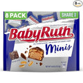 Baby Ruth Chocolatey Peanut Caramel Nougat Minis Individually Wrapped Candy Bars Resealable Share Size 9.6 oz 8 Pack