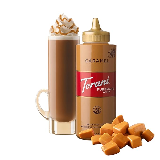 Torani Puremade Sauce Caramel 16.5 Ounces(Pack of 4)