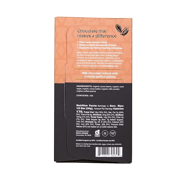 Moka Origins Organic Chocolate Bar Pack – Bean-to-Bar Direct &amp Fair Trade Small-Batch Ethically Sourced Gourmet Artisan Craft Chocolate (6-Pack Variety)