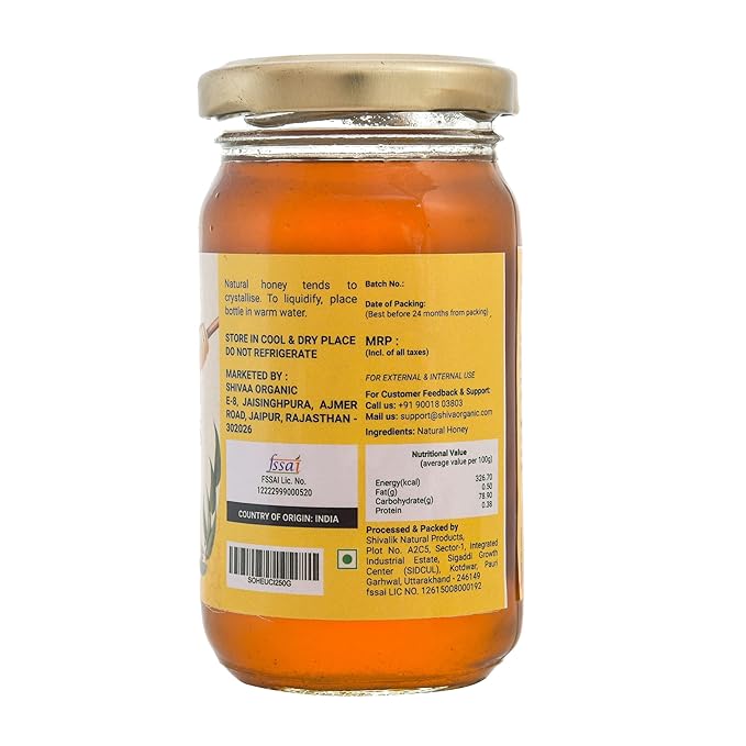 Shiva Organic Honey Combo - Eucalyptus Jamun Multi Flora - 250g Each | Diverse and Pure Honey Collection
