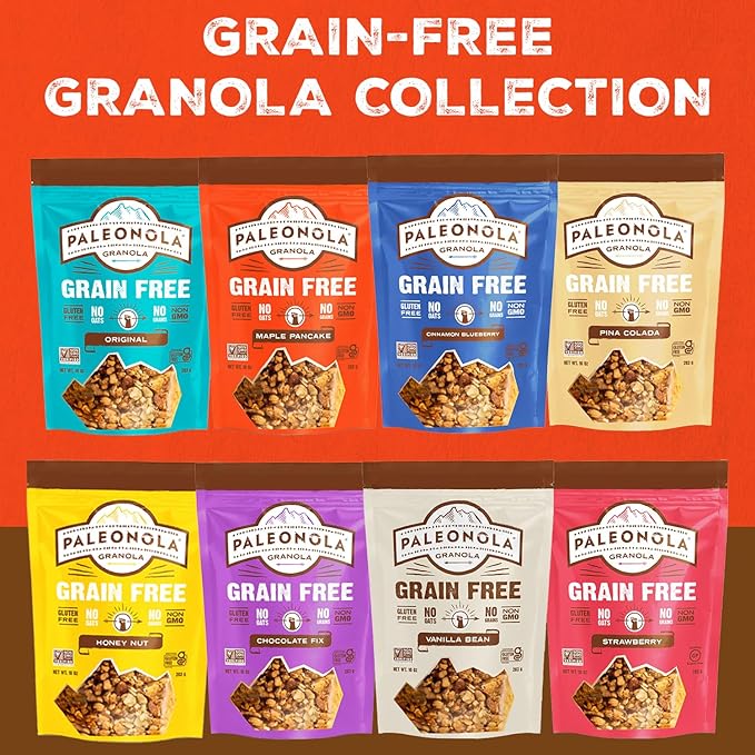 Paleonola Maple Pancake Grain Free Granola 10 Oz Resealable Bag (Pack of 2) - Grainless Paleo Granola Blended w/Organic Maple Syrup Almonds Pepitas Pecans &amp Vanilla Extract - Gluten &amp Dai
