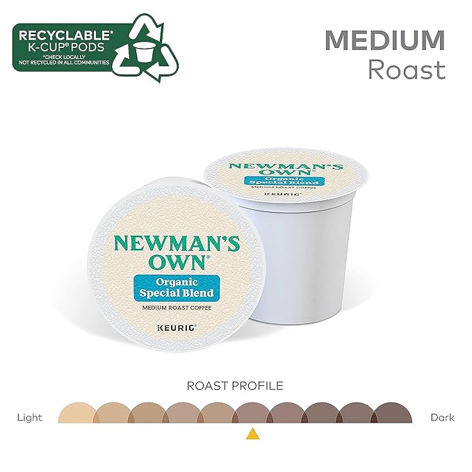Newman's Own Special Blend Coffee K-Cup Portion Pack for Keurig K-Cup Brewers Pack of 30 - Packaging May Vary