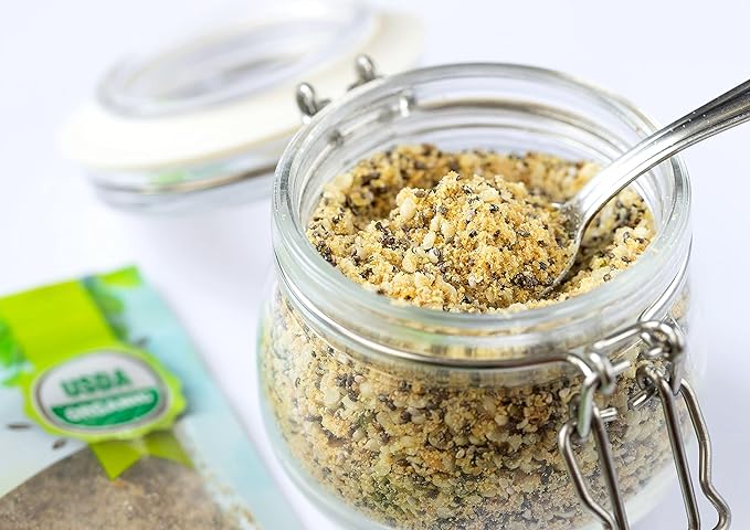 Food to Live Organic FiberFull Flax Hemp and Chia Seeds Blend 10 Pounds with Cold-Milled Flax Non-GMO Bulk. Rich in Omega 3 and Fiber. Perfect for Smoothies Salads Oatmeal