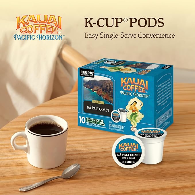 Kauai Coffee K-Cup Pods for Keurig Brewers – Arabica Coffee 10% Hawaiian – Mild Medium and Dark Roast Rich Smooth No Bitterness – Four Flavors 4 Packs of 10 Single Serve K-Cups