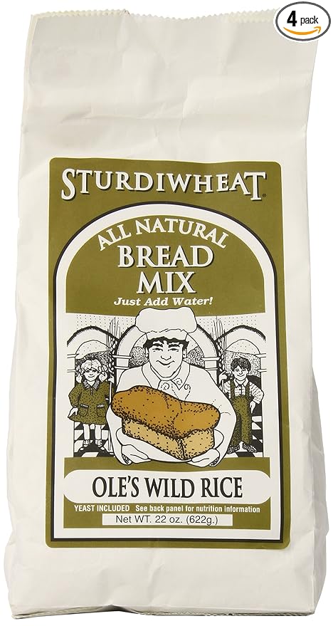 Sturdiwheat Bread Mix Wild Rice 22-Ounce (Pack of 4)