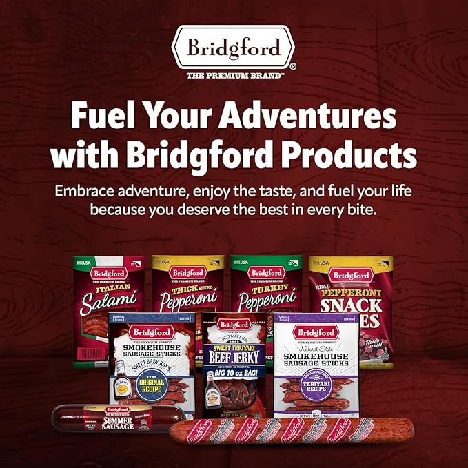Bridgford Beef Snack Bites 4 oz Pack of 4 - Ready-to-Eat Snacks for On-The-Go Snacking - Gluten-Free Zero Carbs Meat Snacks for Adults - Keto Beef Snack Bites for Your Keto Diets