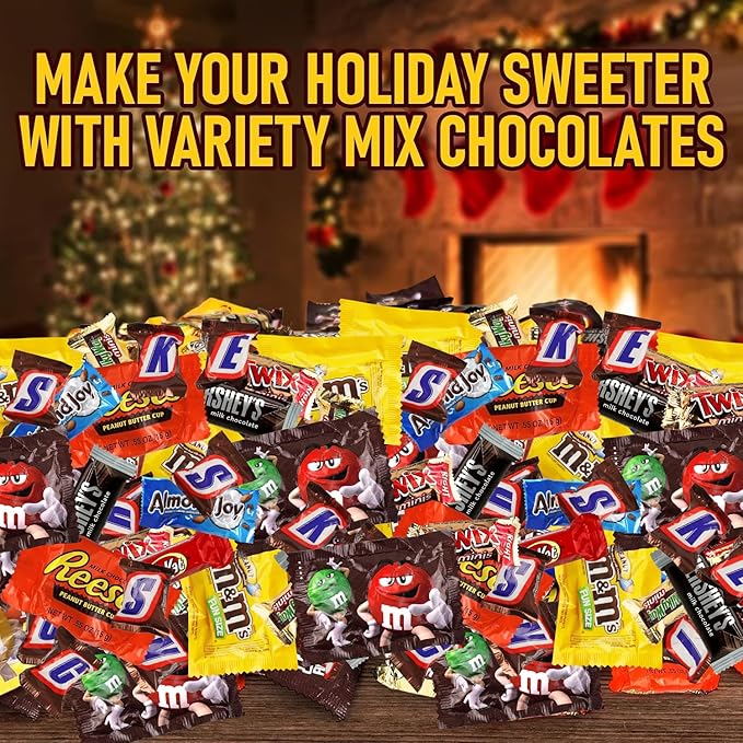 Assorted Chocolate Candy Variety Pack -5 Lb - Bulk Chocolate Mix- Easter -Bulk Mini Chocolate Candy Bars Individually Wrapped -Bulk Variety Pack Chocolates -Individually Wrapped Candies