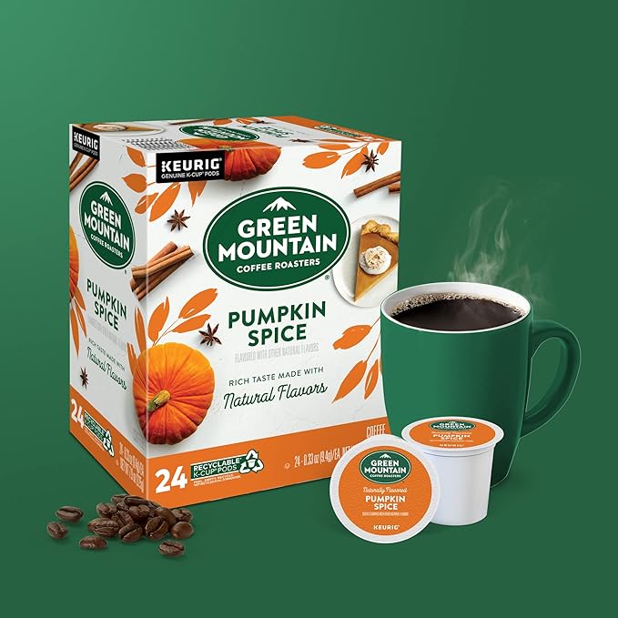 Green Mountain Coffee Roasters Pumpkin Spice Coffee Keurig Single-Serve K-Cup Pods Light Roast 96 Count