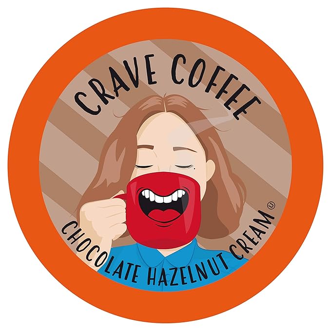 Crave Beverages Chocolate Hazelnut Creme Coffee Pods for Keurig K Cup Brewers 100 Count