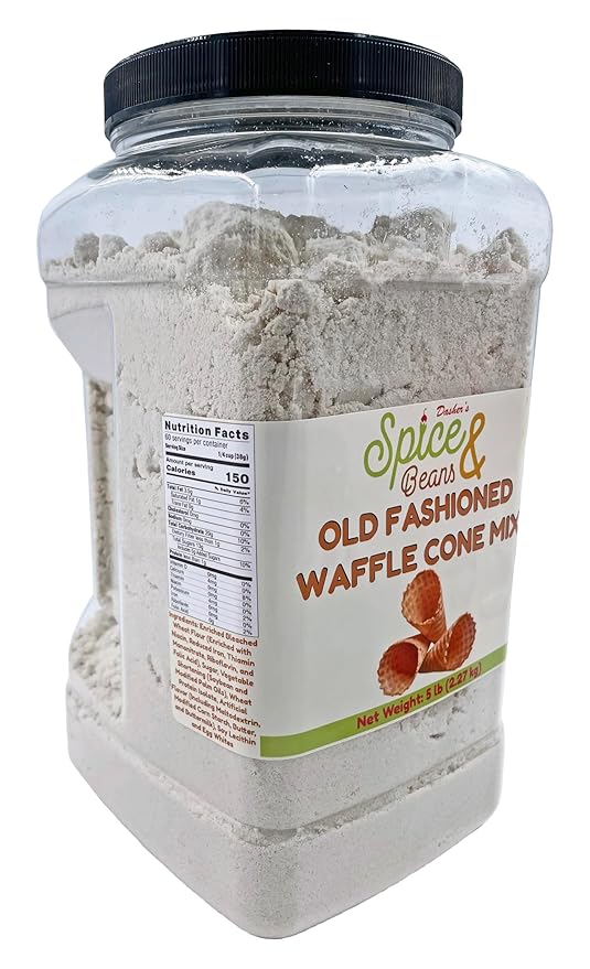 Old Fashioned Waffle Cone Mix By Dasher's Spice &amp Beans | Made in America | 5 lb