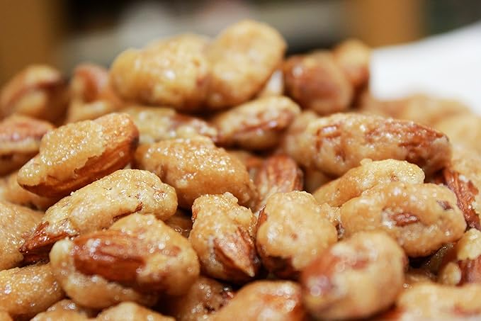 Gourmet Toffee Coated Almonds by Its Delish - 2 lbs Bulk Bag - Sweet Crunchy Caramelized Nuts Snack