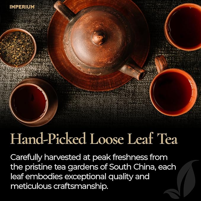 Imperium GABA Loose Leaf Green Tea (4oz) Premium Hand-Picked Quality Brews 100 Cups Natural Beverage for Everyday Focus Mellow Soothing Notes Supports Relaxation and Calm Energy