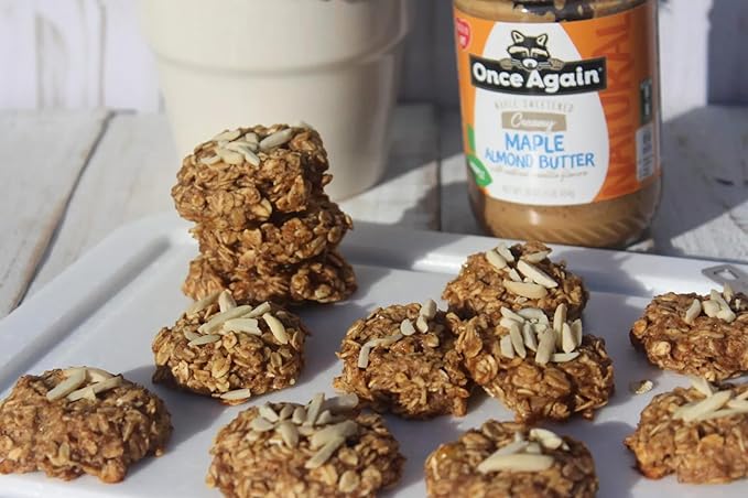 Once Again Natural Creamy Maple Almond Butter with Natural Vanilla Flavor 16oz - Gluten Free Certified Peanut Free Vegan Kosher Paleo - Glass Jar