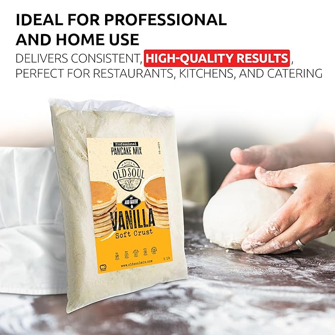 OldSoul Poffertjes Batter Mix | Dough Mix | Vanilla Flavor 10 Lbs | 1400 Mini Dutch Pancakes (10 Lbs Traditional)