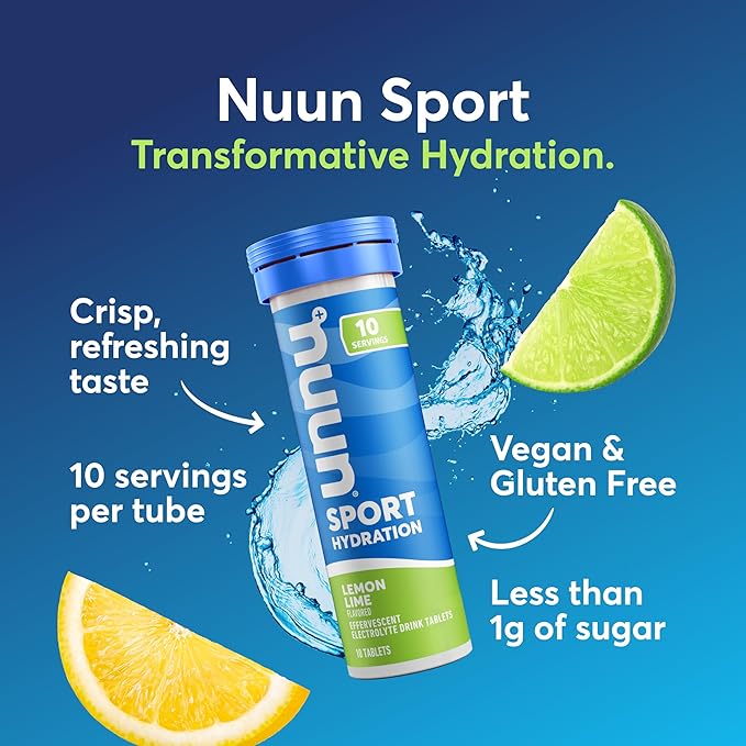 Nuun Electrolyte Drink Tabs Lemon Lime 8 Count 1.9 Ounce