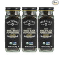 Watkins Gourmet Organic Spice Jar Whole Black Peppercorns 2.6 oz. Bottle 3-Pack