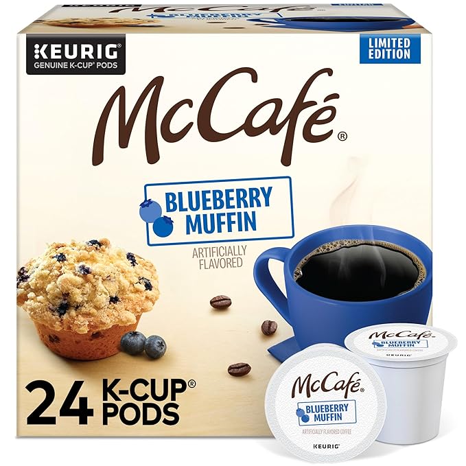 McCafe Blueberry Muffin Coffee Keurig Single Serve K-Cup Pods 24 Count
