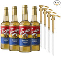 Torani Coffee Syrup English Toffee Flavored Syrup for Drinks Glass Bottle 4-Pack Pumps Included 25.4 Fl Oz Ea