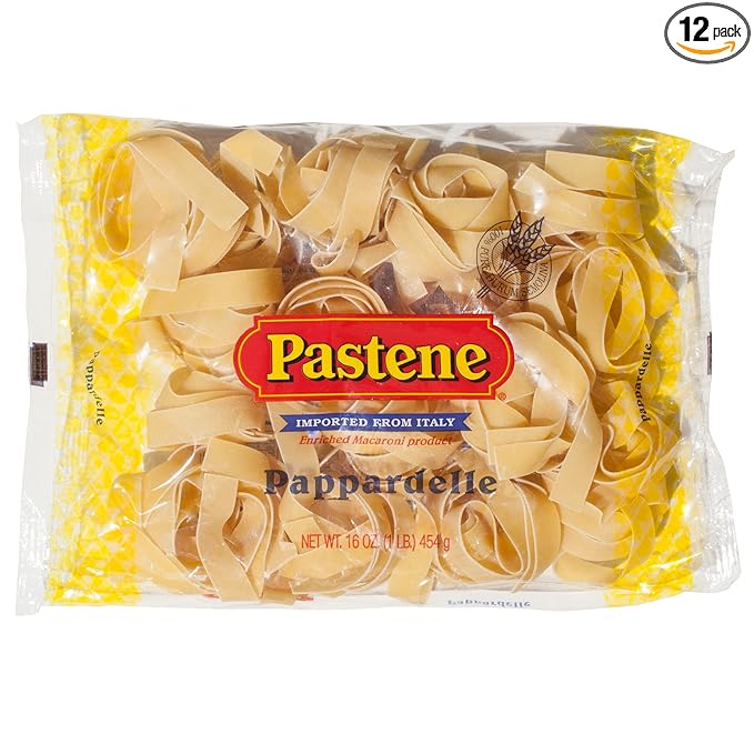 Pastene Italian Pappardelle Pasta 16 Ounce (Pack of 12)