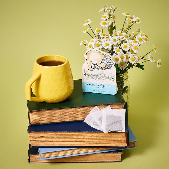 Thoughtfully Classic Winnie-the-Pooh Character Tea Gift Set Includes 12 Illustrated Boxes with Quotes from A.A. Milne Lemon Honey and Honey Hibiscus Flavors Baby Shower Nursery or Birthday Gift