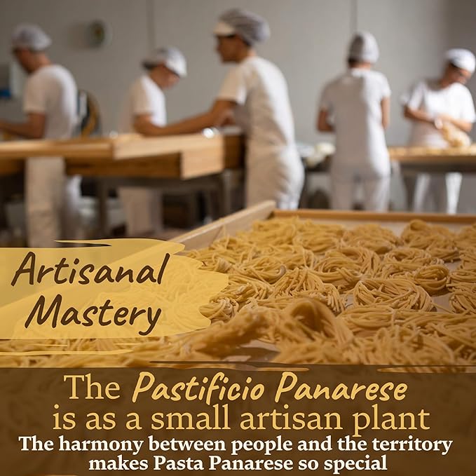 Panarese Premium Organic Tuscan Pappardelle all’uovo Bronze Cut Pasta from Italy - Gourmet Egg Pappardelle - Authentic Italian Pasta (14.1 oz - 400 g)