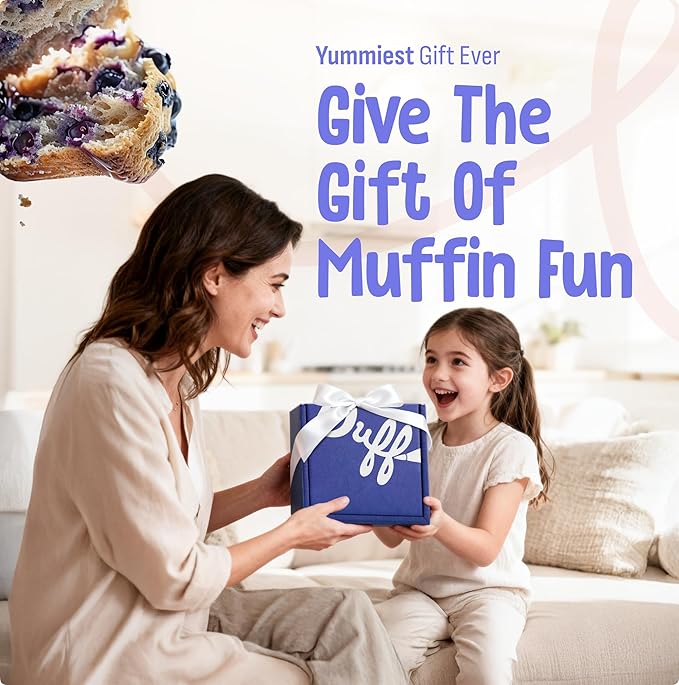 Baketivity x Duff Goldman Gluten Free Blueberry Streusel Muffins Baking Kit with Pre-Measured Ingredients for Kids Family Activity Set
