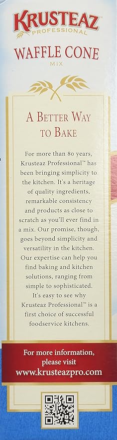 Krusteaz WAFFLE CONE Mix 5lb (2 Bags) Restaurant Quality