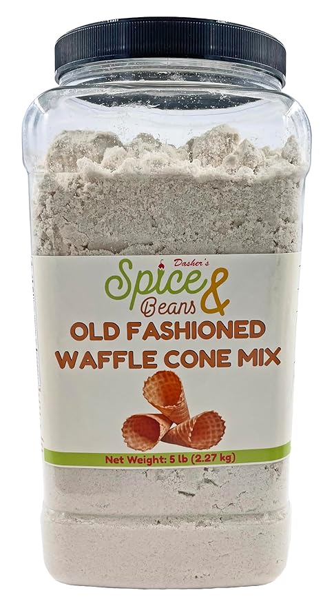 Old Fashioned Waffle Cone Mix By Dasher's Spice &amp Beans | Made in America | 5 lb