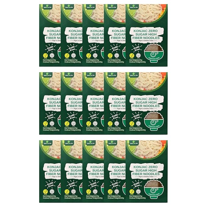 Ketoslim Mo High Fiber Konjac Noodles 2 Pack – Keto Vegan Paleo Low Carb Sugar-Free &amp Gluten-Free (15) | 15 Pack Keto Vegan Paleo Low Carb Sugar-Free