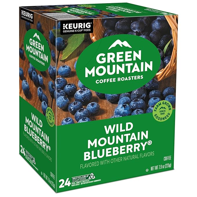Green Mountain Coffee Roasters Wild Mountain Blueberry Keurig Single-Serve K-Cup pods Light Roast Coffee 96 Count