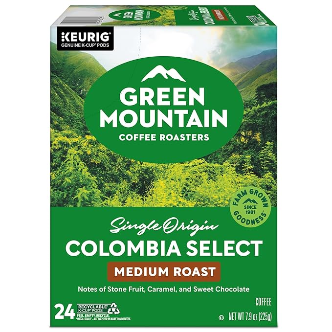 Green Mountain Coffee Roasters Colombia Select Coffee Keurig Single-Serve K-Cup Pods Medium Roast Coffee 96 Count