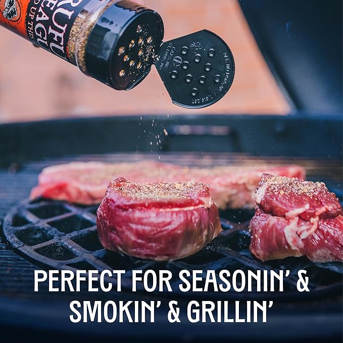 Rufus Teague BBQ Seasoning Gift Set Big Box O' Rub BBQ Dry Rub for Smoking and Grilling Meat 5 Flavor Spice Set Gifts for Men Who Like Grilling