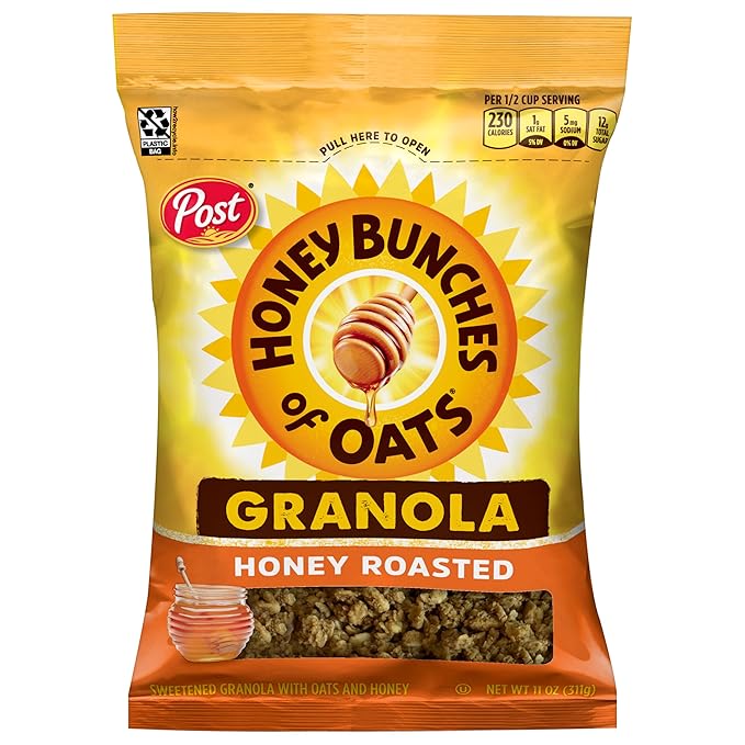 Honey Bunches of Oats Honey Roasted Granola Cereal 11 OZ Bag (Pack of 5)