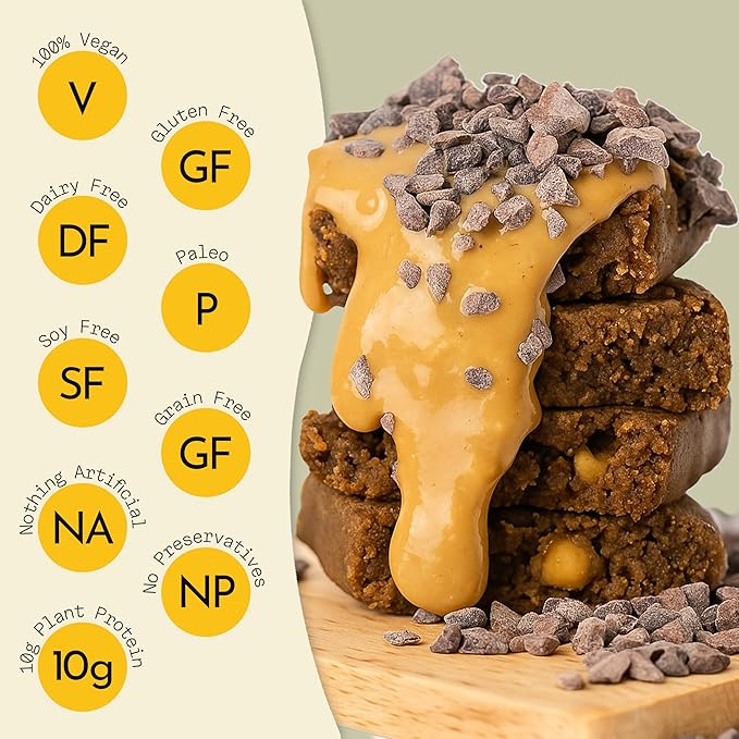 Send Bars Plant-Based Vegan Healthy Protein Bars With Greens (Peanut Butter 8 Bars) – Only Real Ingredients Zero Added Sugar Gluten-Free Dairy-Free