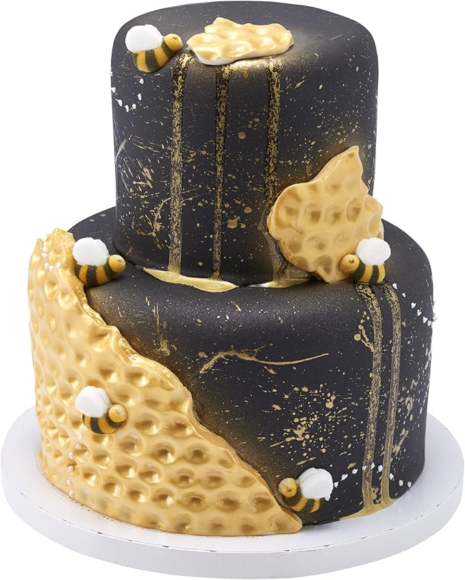 Lucks Dec-Ons Decorations Molded Sugar/Cup-Cake Topper Bumble Bees Assortment 1 Inch 176 Count
